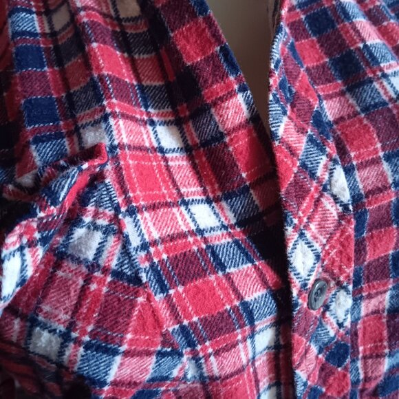 Vintage Women's Flannel Shirt Medium 1970's Plaid Spiegel All Cotton Country Top - Picture 3 of 10